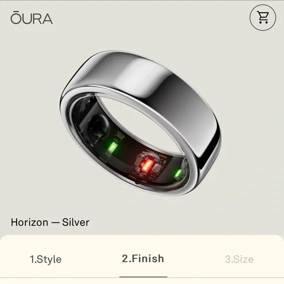 Oura ring Gen3 Horizon Silver Size8